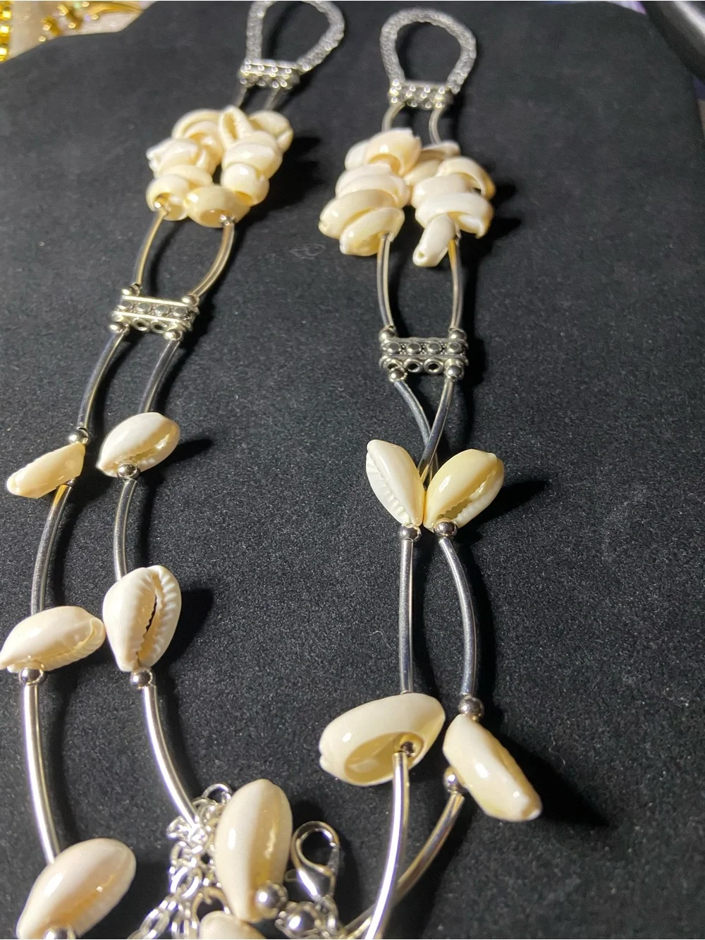 Elegant Cream Shell Bead Women's Barefoot Sandals/Foot Jewelry